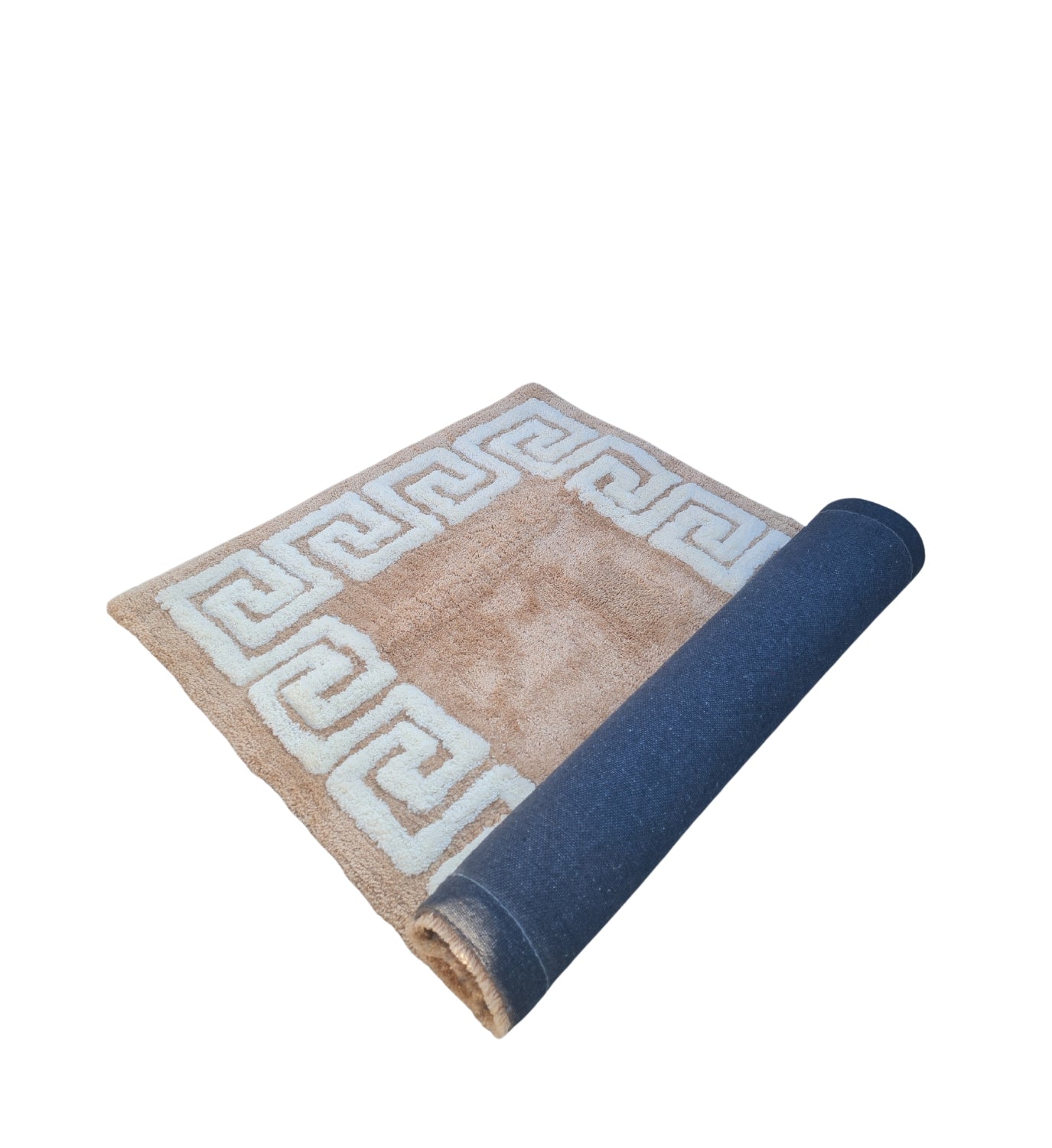 Skin Beige and Ivory Tufted Carpet for Living Room Ultra Soft Microfiber Carpet