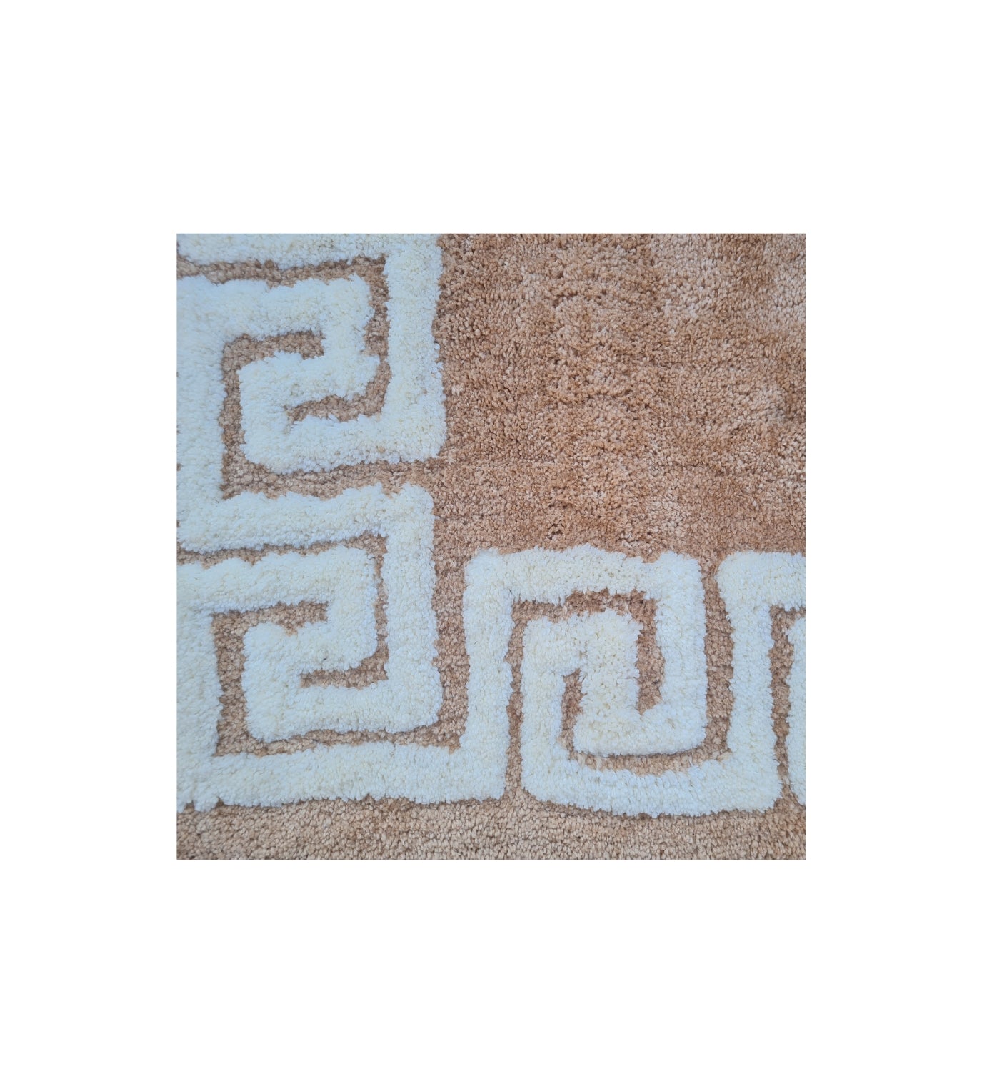 Skin Beige and Ivory Tufted Carpet for Living Room Ultra Soft Microfiber Carpet