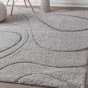 Silver Grey Super Soft Microfiber Silk Touch Loom Tufted Shaggy Rug.