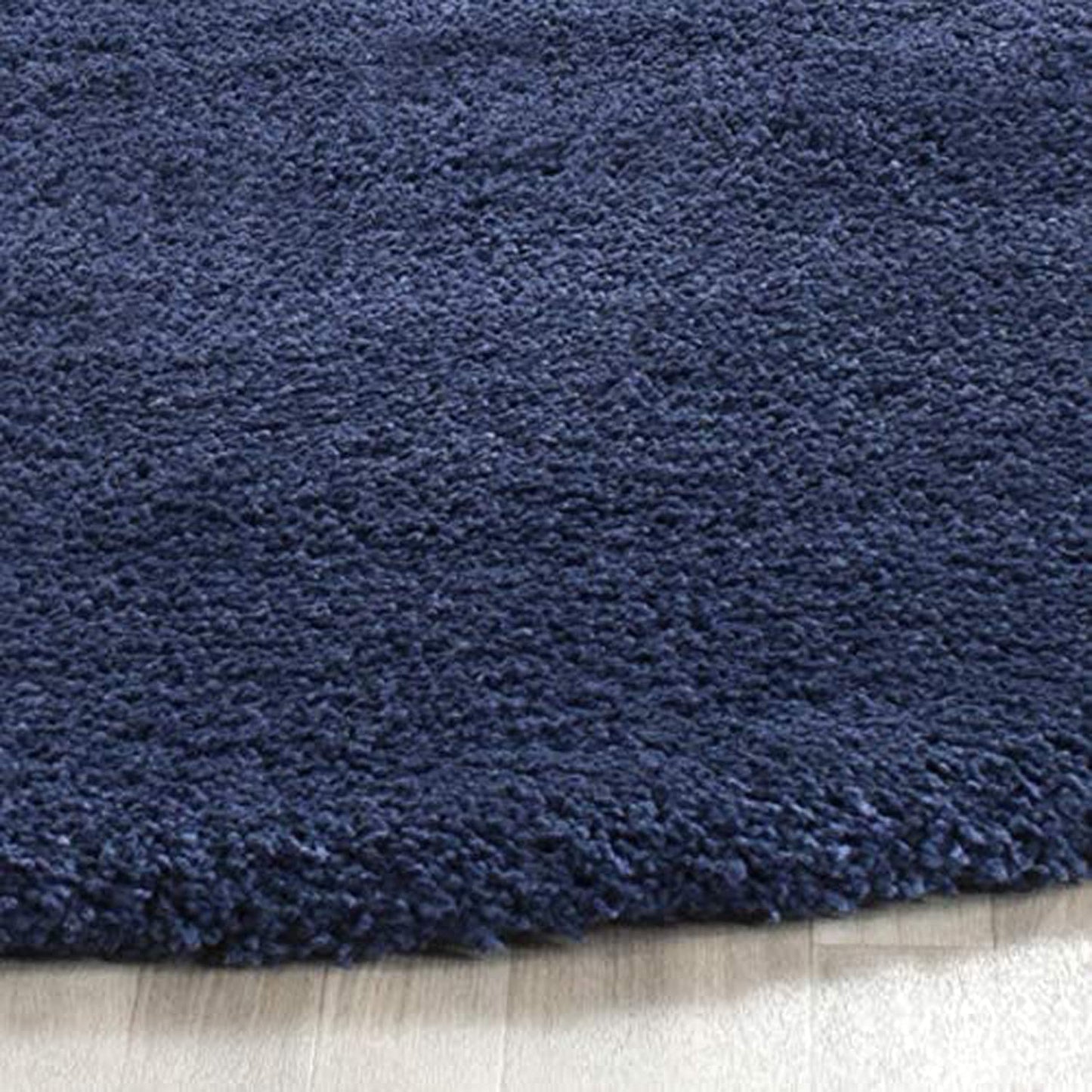 Kashyapa Rugs Collection- Navy Blue Plain - Premium Bedside Runner Fluffy Shaggy Rug