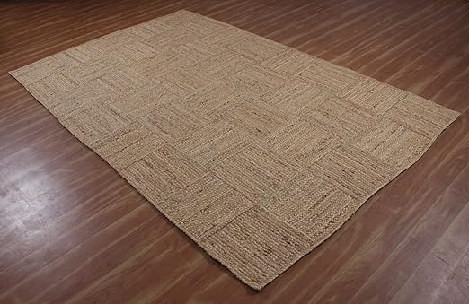 Kashyapa Rugs Collection-Natural jute Cross Area Rug.