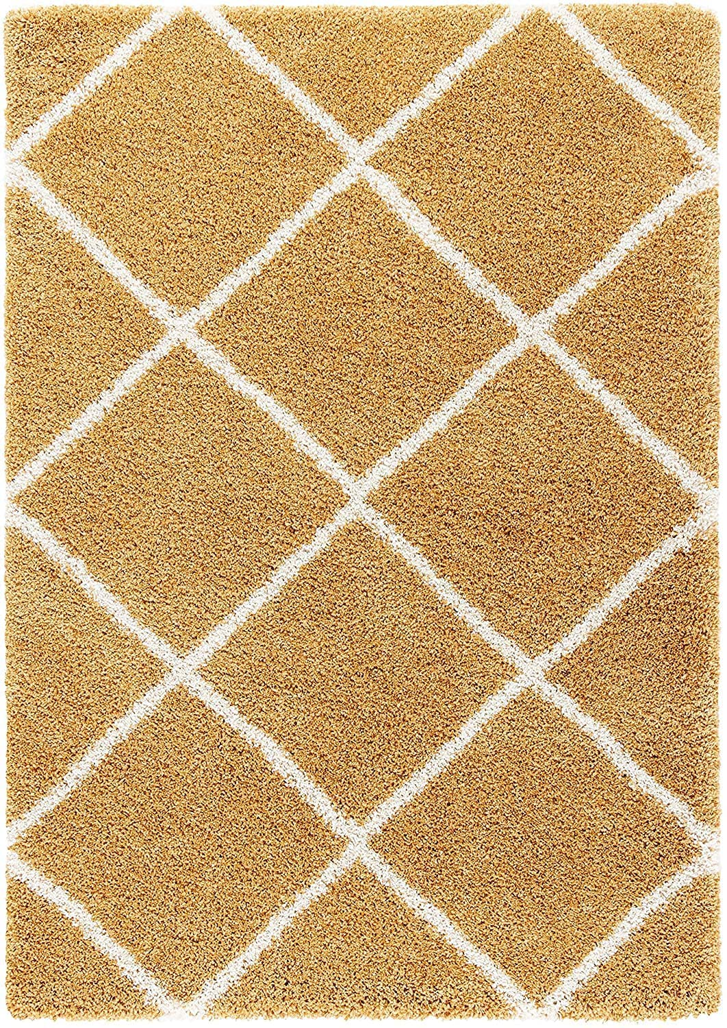 Diamond shade Design Premium Soft Microfiber luxury Shaggy Rug.