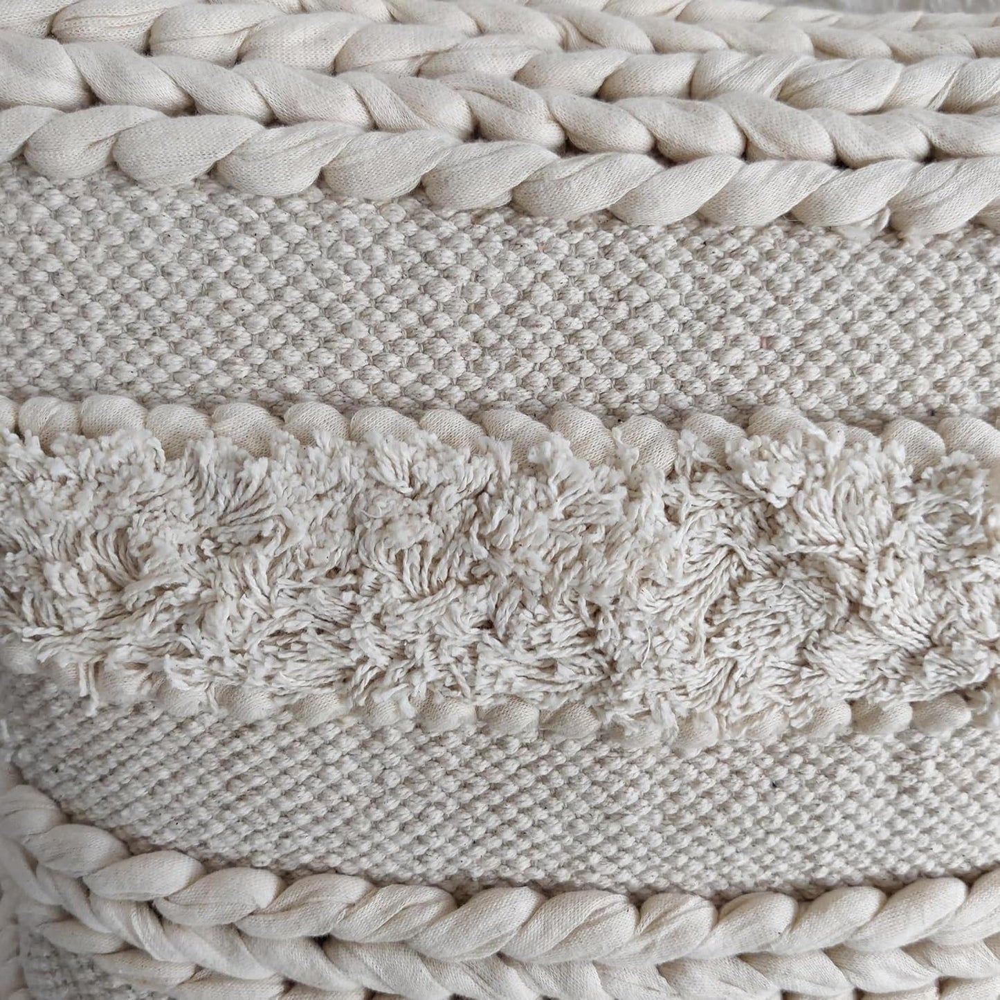 Boho Cushion Cover Handmade by Pit loom work (Set of 1) - Design0018