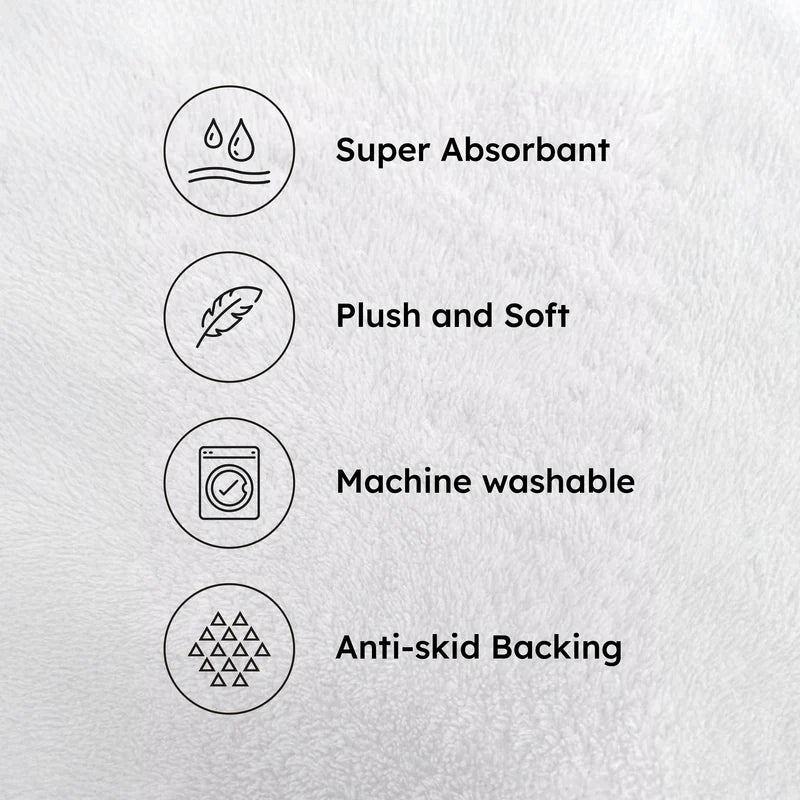 Plain Dark Grey Premium Carpet – Soft Feel with Anti-Skid Rubber Backing