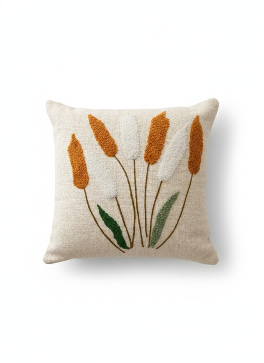 Elegant Designer Cushion Covers – Soft & Durable with Beautiful Floral Embroidery for Living Room Sofa-020