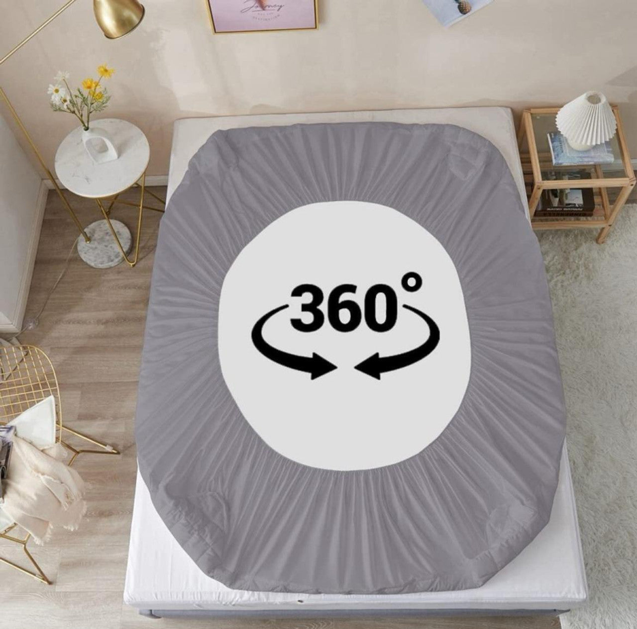 Kashyapa Rugs Premium Cotton Moroccan Boss π₯ Fitted Bedsheet β Double Bed Size with 2 Pillow Covers