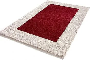 Red & Ivory Premium Extra Soft Microfiber Rug.