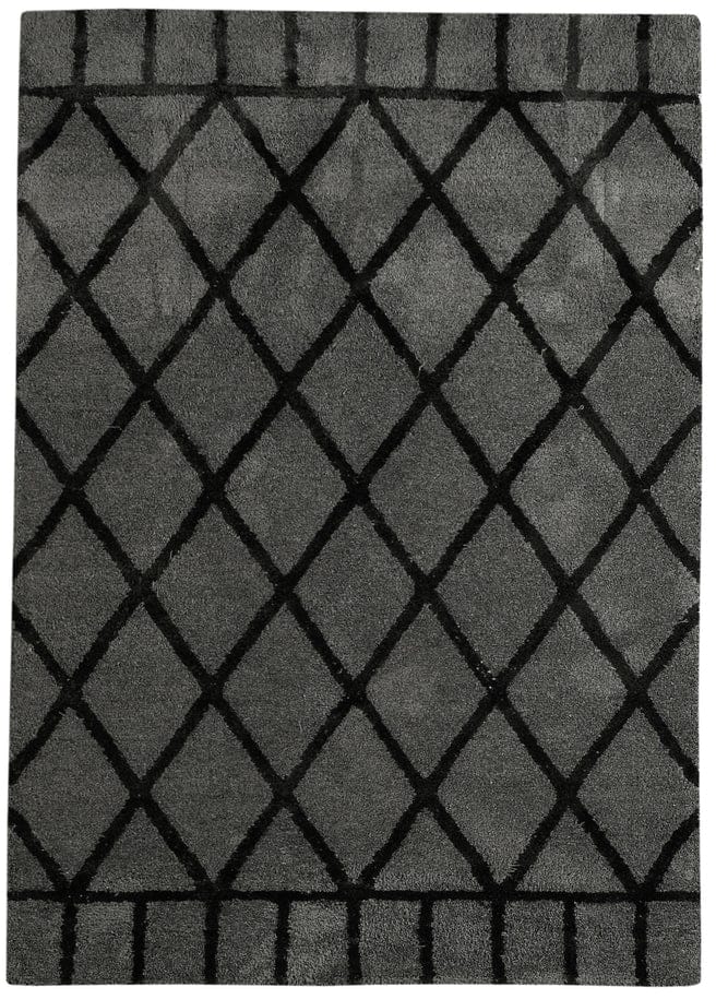 Grey Modern Shaggy Microfiber Living Area Luxury Carpet.