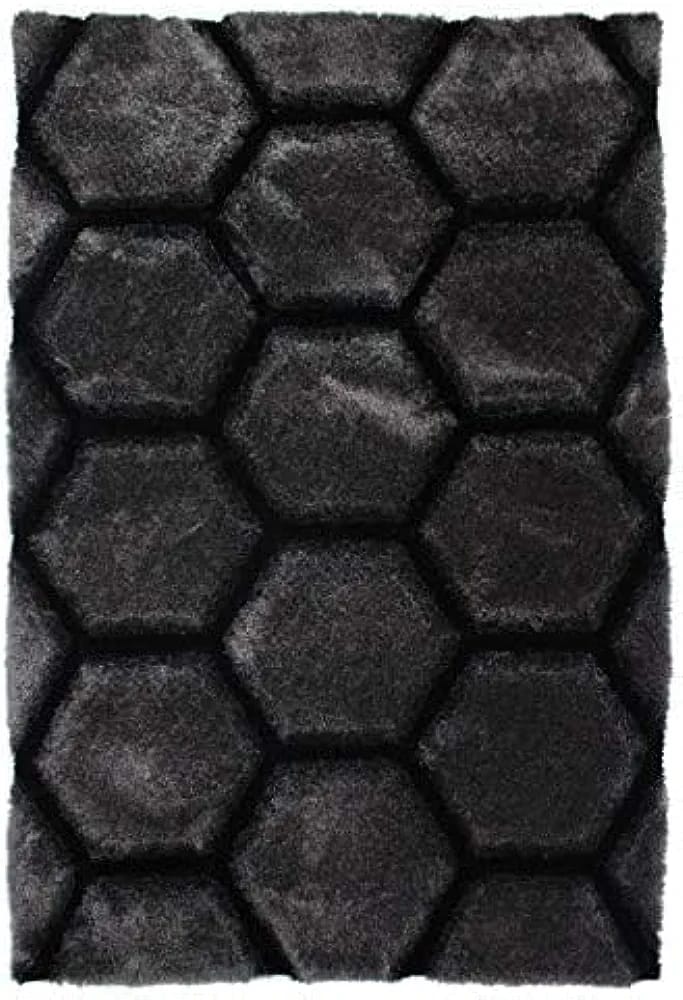 "MARIA 3D Bright Shaggy Microfiber Carpet – Soft Feel with Anti-Skid Rubber Backing