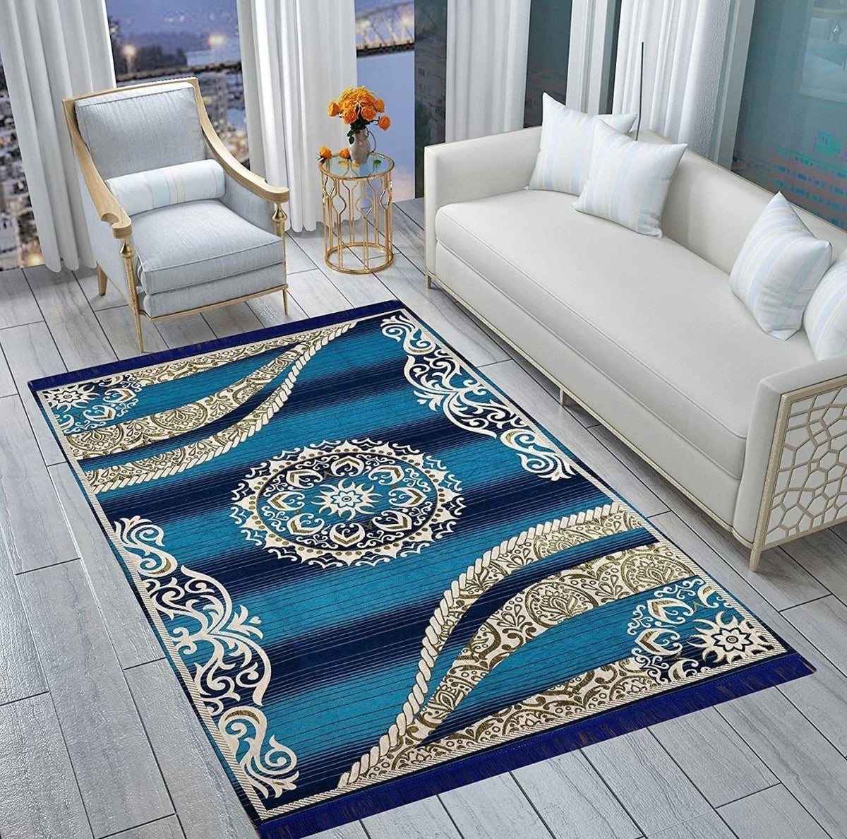 Premium Designer Carpet – Elegant Floral & Ornamental Pattern for Living Room & Bedroom