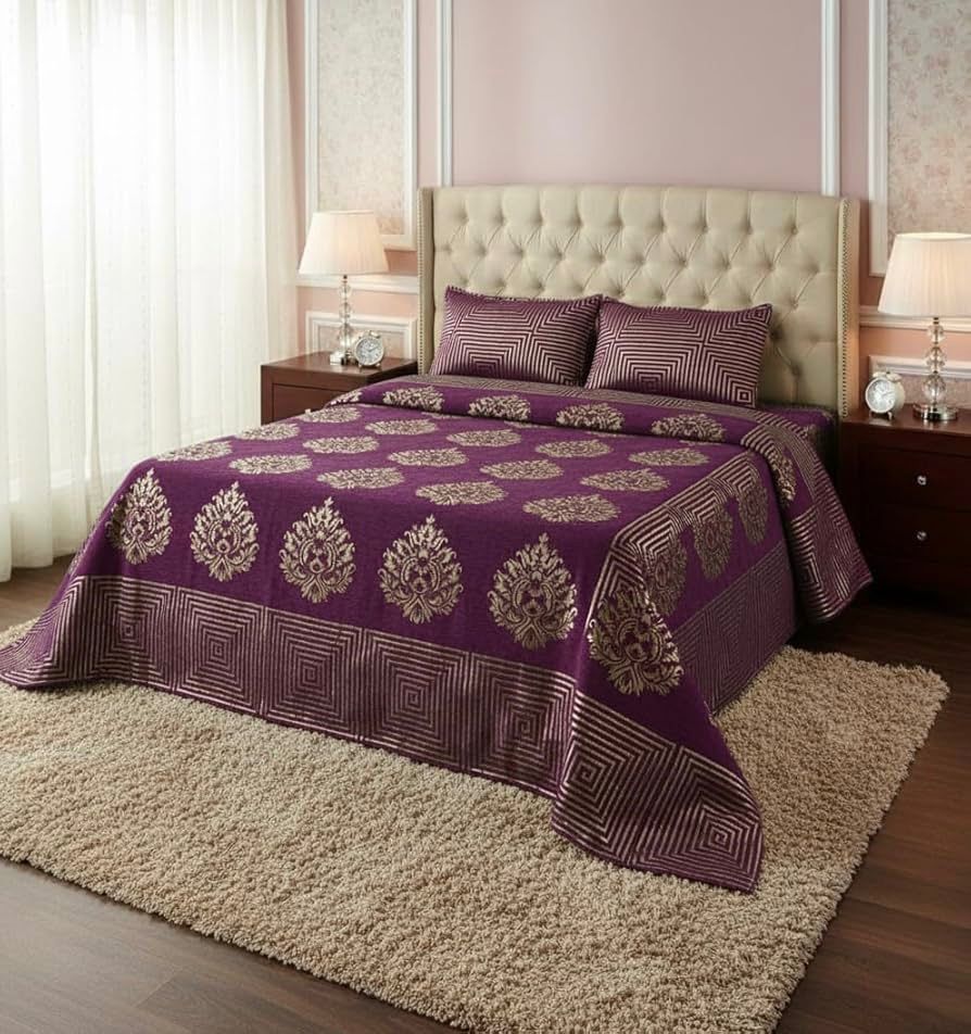 Luxury Chennile King Bedcover Set