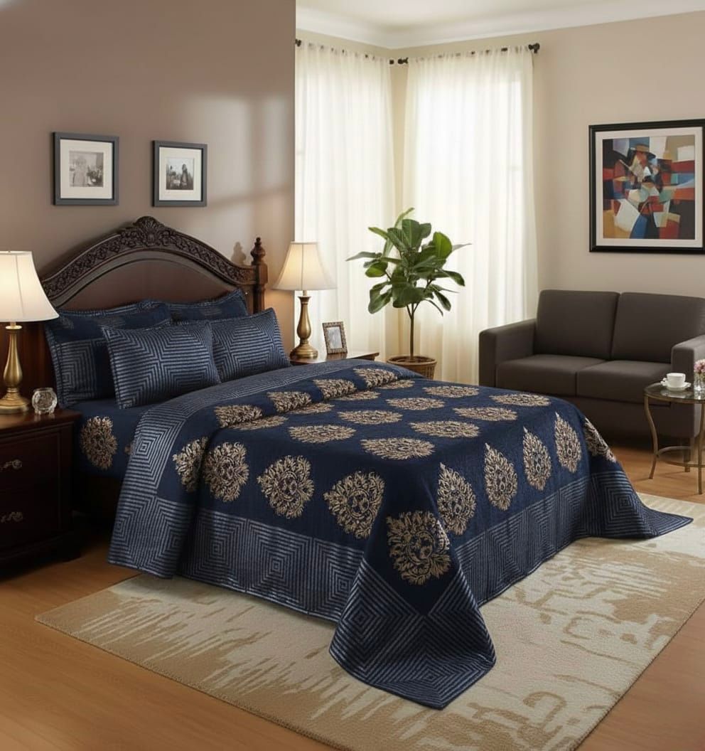 Luxury Chennile King Bedcover Set