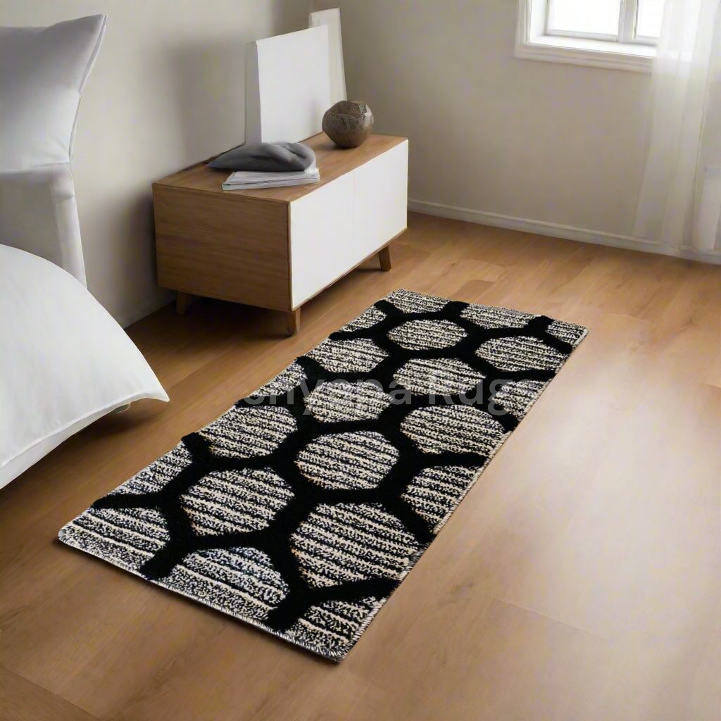 Soft Microfiber Bedside Runner – Anti-Skid Rubber Backing & Washable
