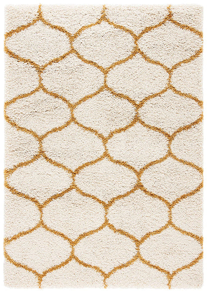 Kashyapa Rugs Collection- Micro Mustard and Ivory Moroccon Premium Design Carpet.