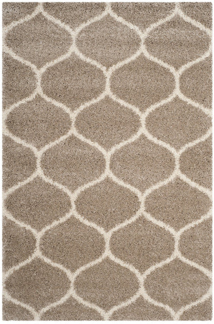 Kashyapa Rugs Collection- Micro Beige and Ivory Cross Design Moroccon Diamond Carpets. | Carpet for Living Room