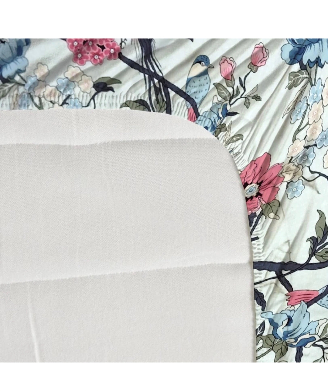 Kashyapa Rugs Premium Cotton 🌴 Tree Birds🦃 Fitted Bedsheet – Double Bed Size with 2 Pillow Covers