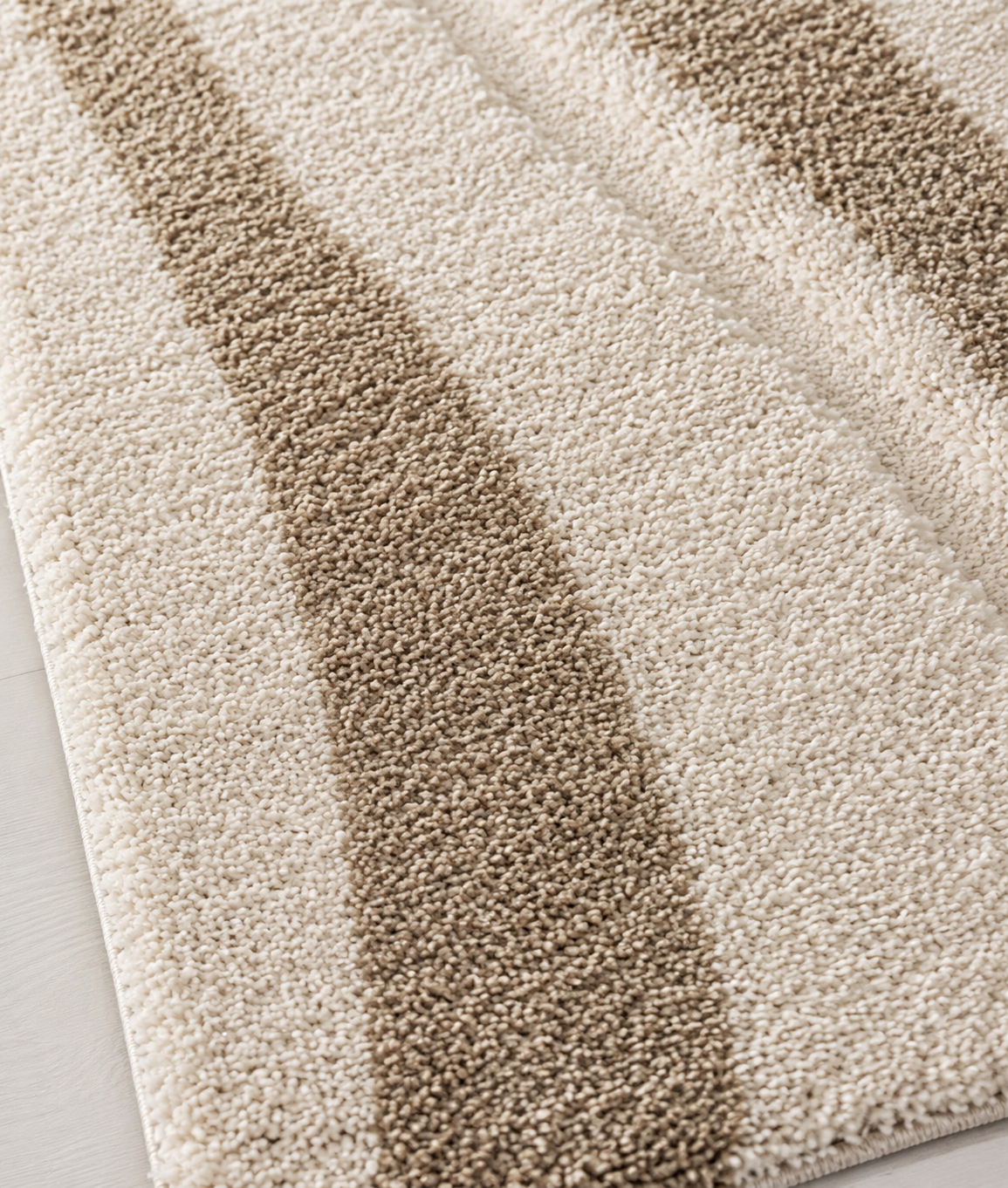 Ivory with Beige Beautiful Premium Micro Runner. Anti skid Rubber Baking Carpet