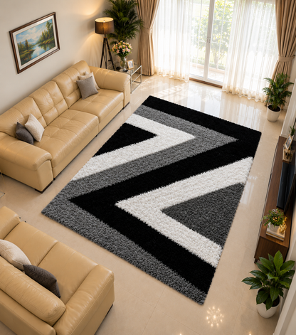 Multi colors Living Room Shaggy Carpet.- Anti Skid Backing