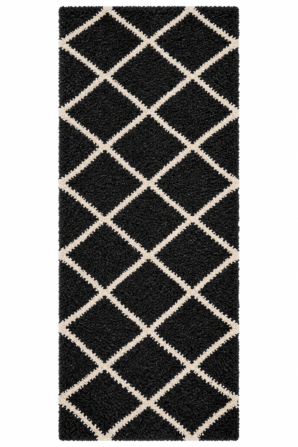 Black with Ivory Beautiful Premium Micro Runner - Soft Feel, Anti-Skid Backing