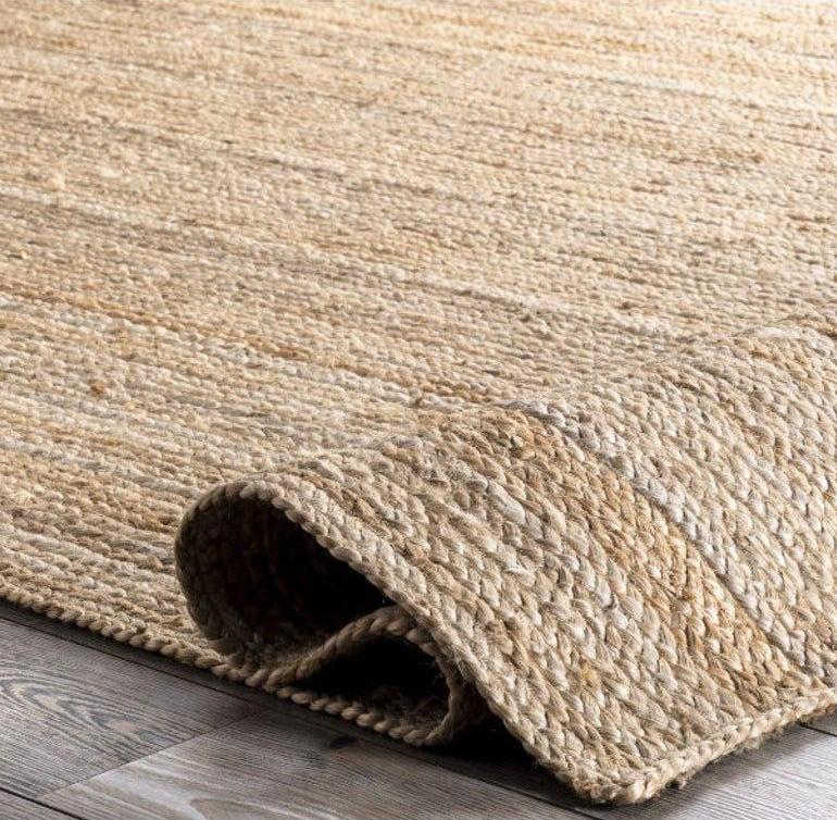 Kashyaparugs handwoven braided natural jute rectangle area rug – eco-friendly, multiple sizes available
