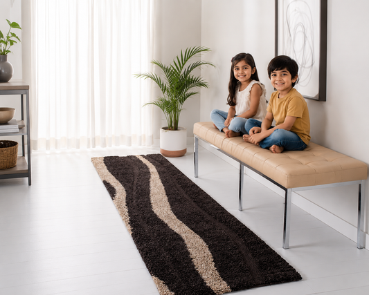 Brown & Beige Beautiful Premium Micro Runner.