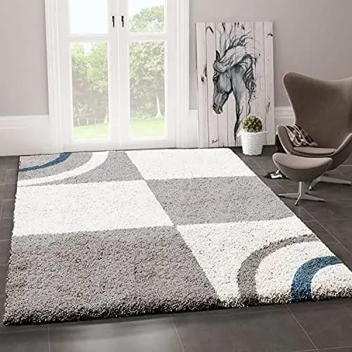 Kashyapa Rugs Collection- Micro Cream And Grey Abstract Design Carpet.| Carpet for Living Room