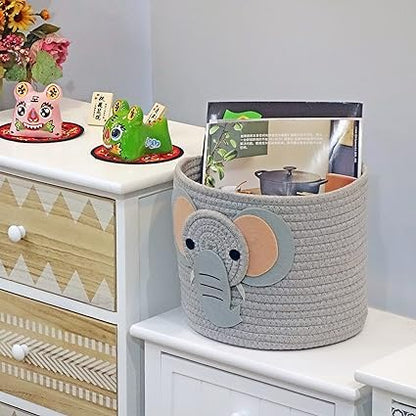 Kashyapa Rugs Collection - Jute Cotton Storage Gift Basket, Cute case for Closet, Wedding Packaging Organizer Box Jute Basket Handwoven Eco-Friendly Foldable Storage Basket Bins Organizer (10 x10 inch)