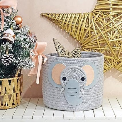 Kashyapa Rugs Collection - Jute Cotton Storage Gift Basket, Cute case for Closet, Wedding Packaging Organizer Box Jute Basket Handwoven Eco-Friendly Foldable Storage Basket Bins Organizer (10 x10 inch)