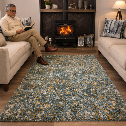 Premium Multi Color Extra Soft Carpet For Living Room (2 Inch Pile)