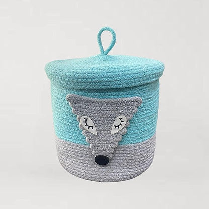 Kashyapa Rugs Cotton Storage Gift Basket, Cute case for Closet, Wedding Packaging Organizer Box Jute Basket Handwoven Eco-Friendly Foldable Storage Basket Bins Organizer (10 x10 inch)