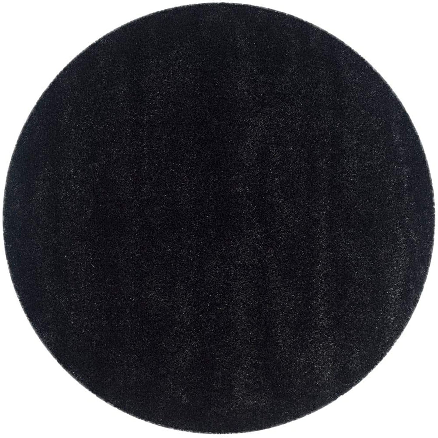 Micro Plain Black Colour Soft Round Carpet. | Premium Carpet | Luxury Carpet