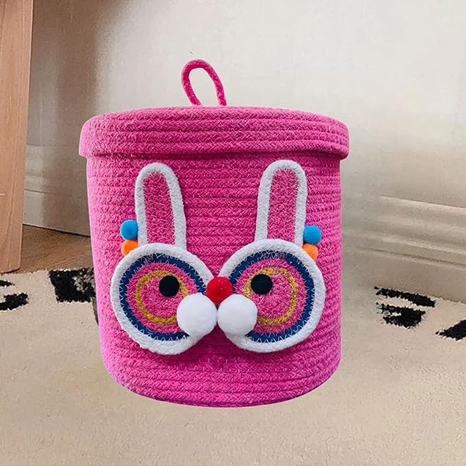 Kashyapa Rugs Collection - Animal Storage Basket for Kids, Rope Storage Basket for Baby Diaper, Stuffed Animal Storage Bin Rope Basket for Kids Toy, Baby Laundry Baskets .