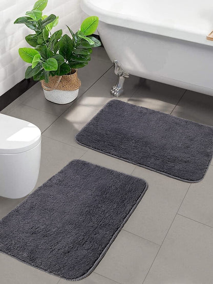 Affordable Mat for Floor Dark Grey Super Soft Microfiber Door Mats for Home & Office.