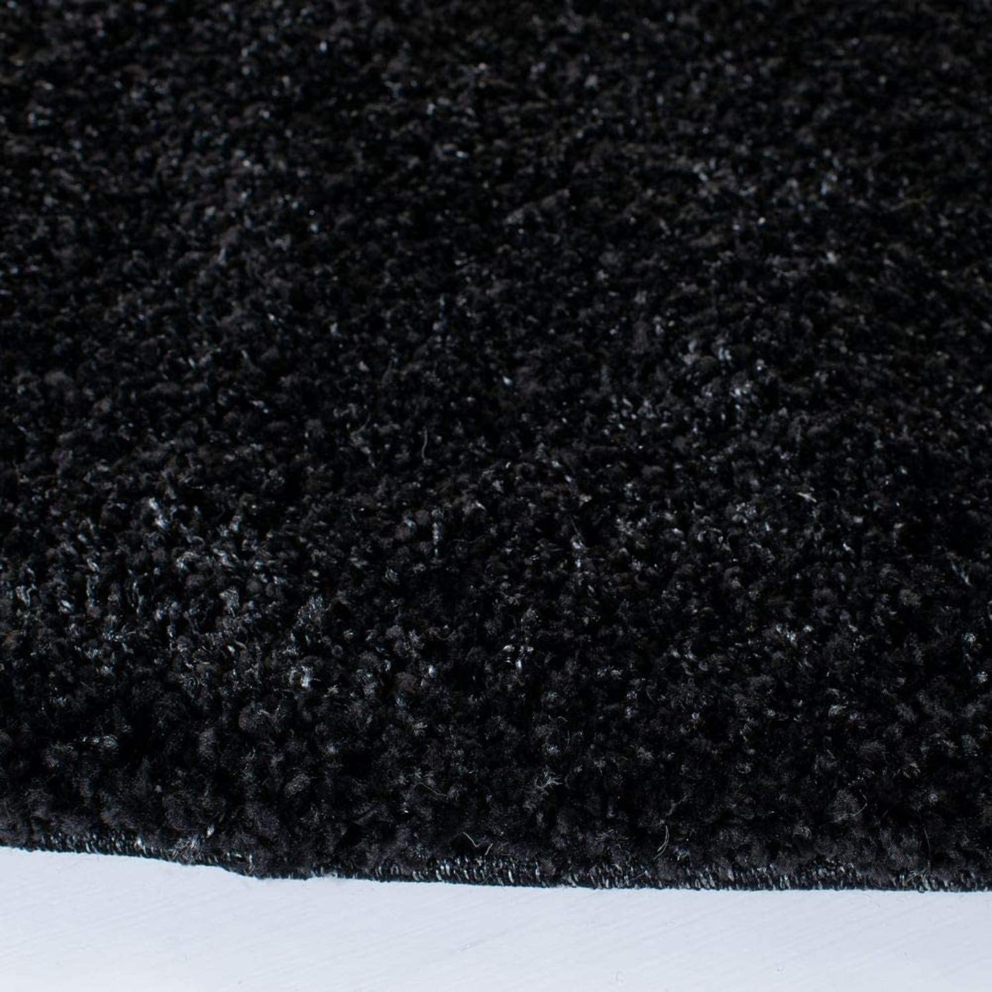 Micro Plain Black Colour Soft Round Carpet. | Premium Carpet | Luxury Carpet