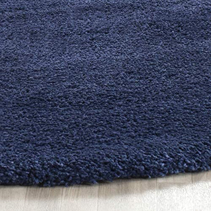 Navy Blue Plain - Premium Bedside Runner Fluffy Shaggy Rug