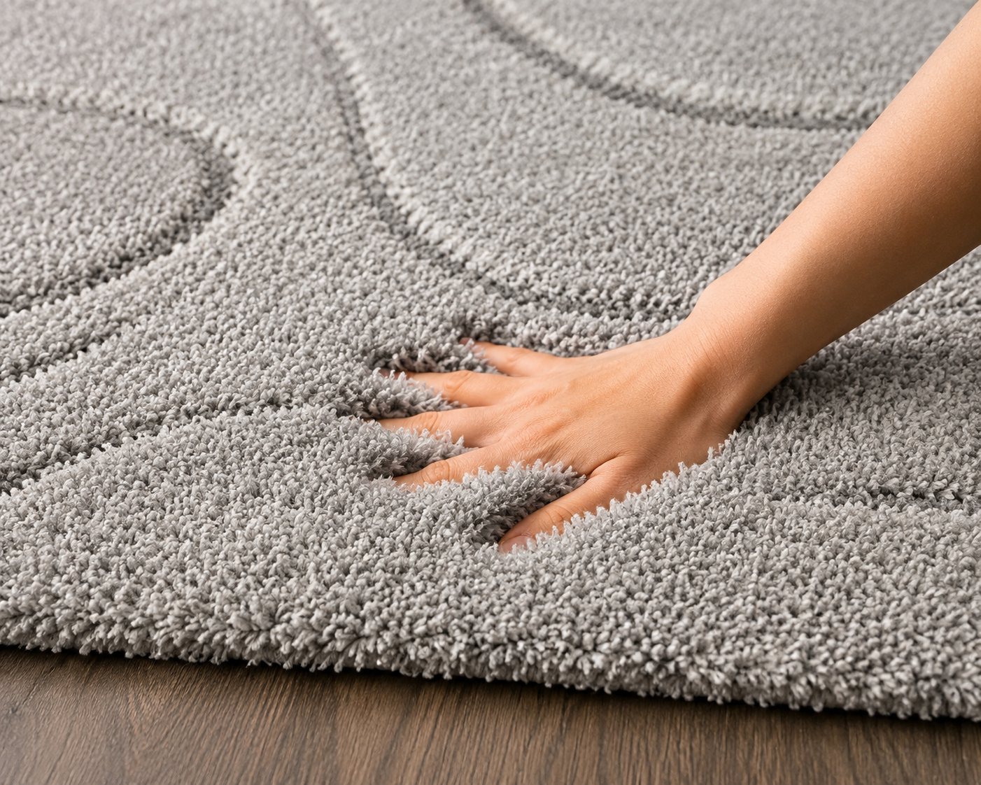 Silver Grey Super Soft Microfiber Silk Touch  Loom Tufted Shaggy Rug.
