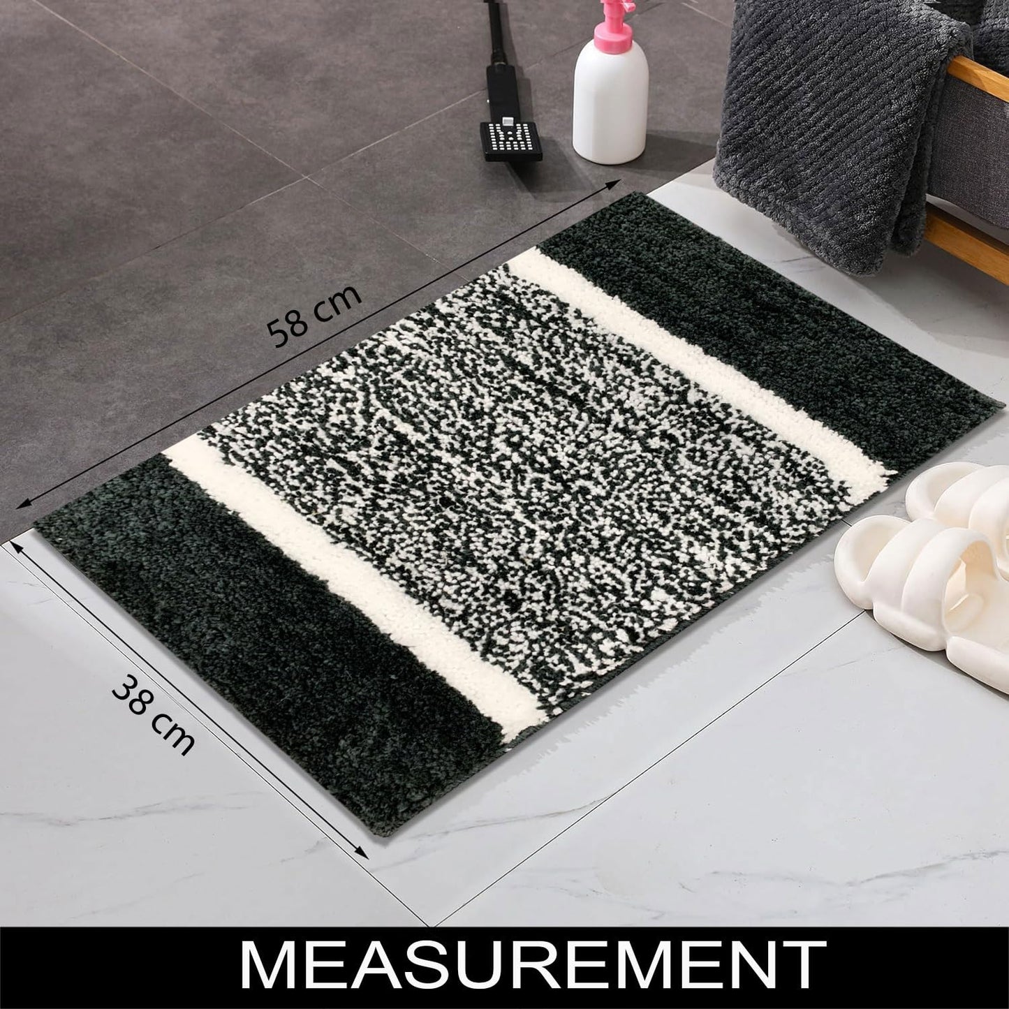 KashyapaRugs Premium Black Multi Colour Doormat