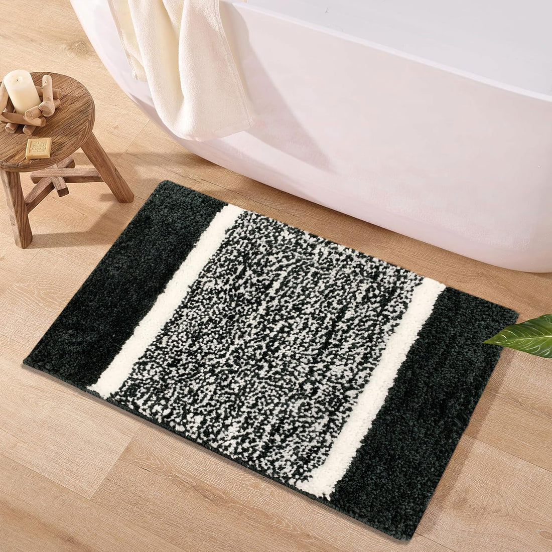KashyapaRugs Premium Black Multi Colour Doormat  ( Pack of 2 ps )