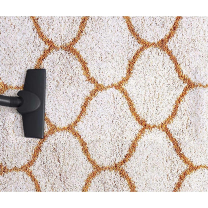 Mustard-Ivory Oval Shape Premium Micro Runner - Soft Feel, Anti-Skid Rubber Backing