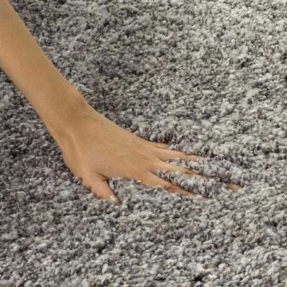 Plain Grey - Premium Soft Shaggy  Round Carpet