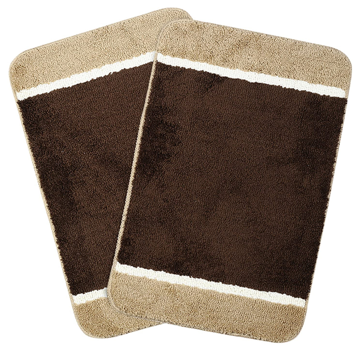 Affordable Mat for Floor Coffee & Beige Super Soft Microfiber Door Mats for Home & Office. pack of 1 Pcs.