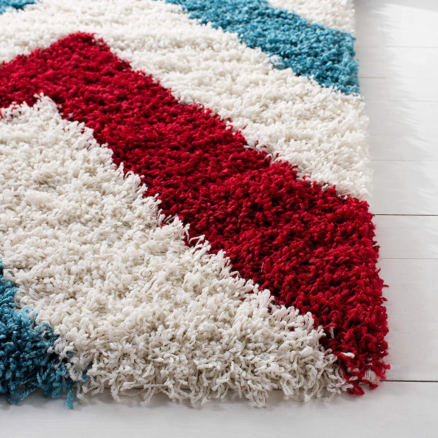 Kashyapa Rugs Collection-Super Soft Micro Multi Colour zigzag Pattern Area Loom Tufted Carpet.