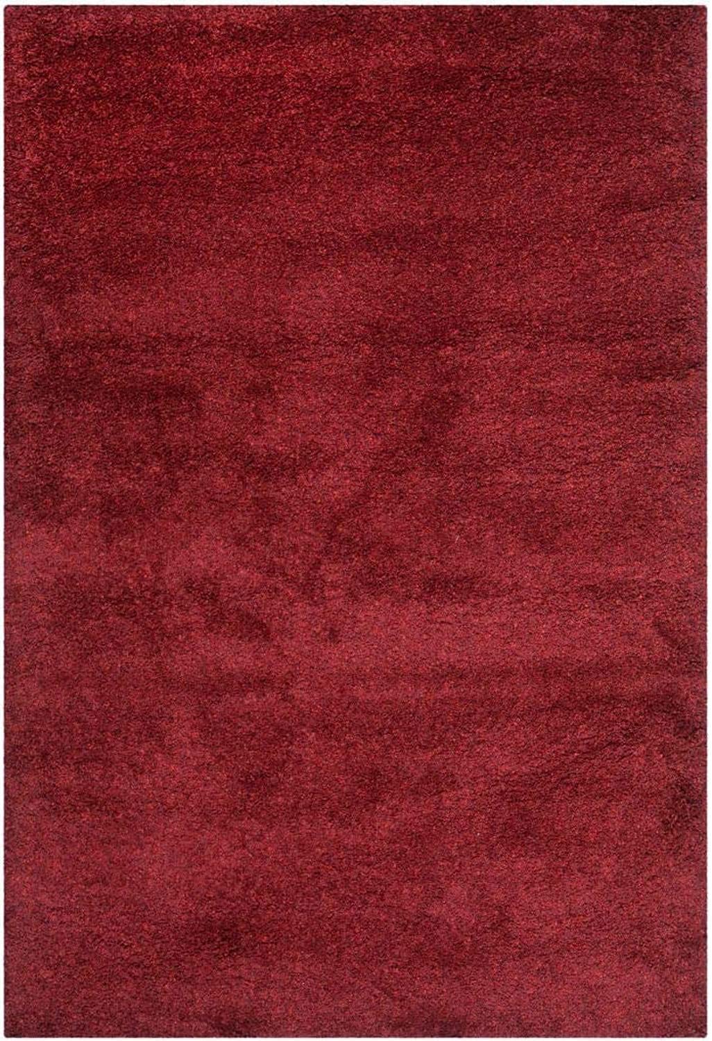 Kashyapa Rugs Collection-Premium Red Plain Micro Carpet.