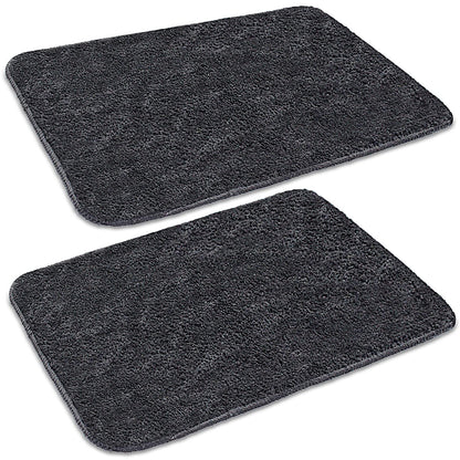 Affordable Mat for Floor Dark Grey Super Soft Microfiber Door Mats for Home & Office.