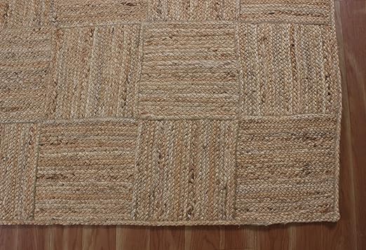 Kashyapa Rugs Collection-Natural jute Cross Area Rug.