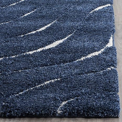 Micro Navy Blue Waves Carpets.