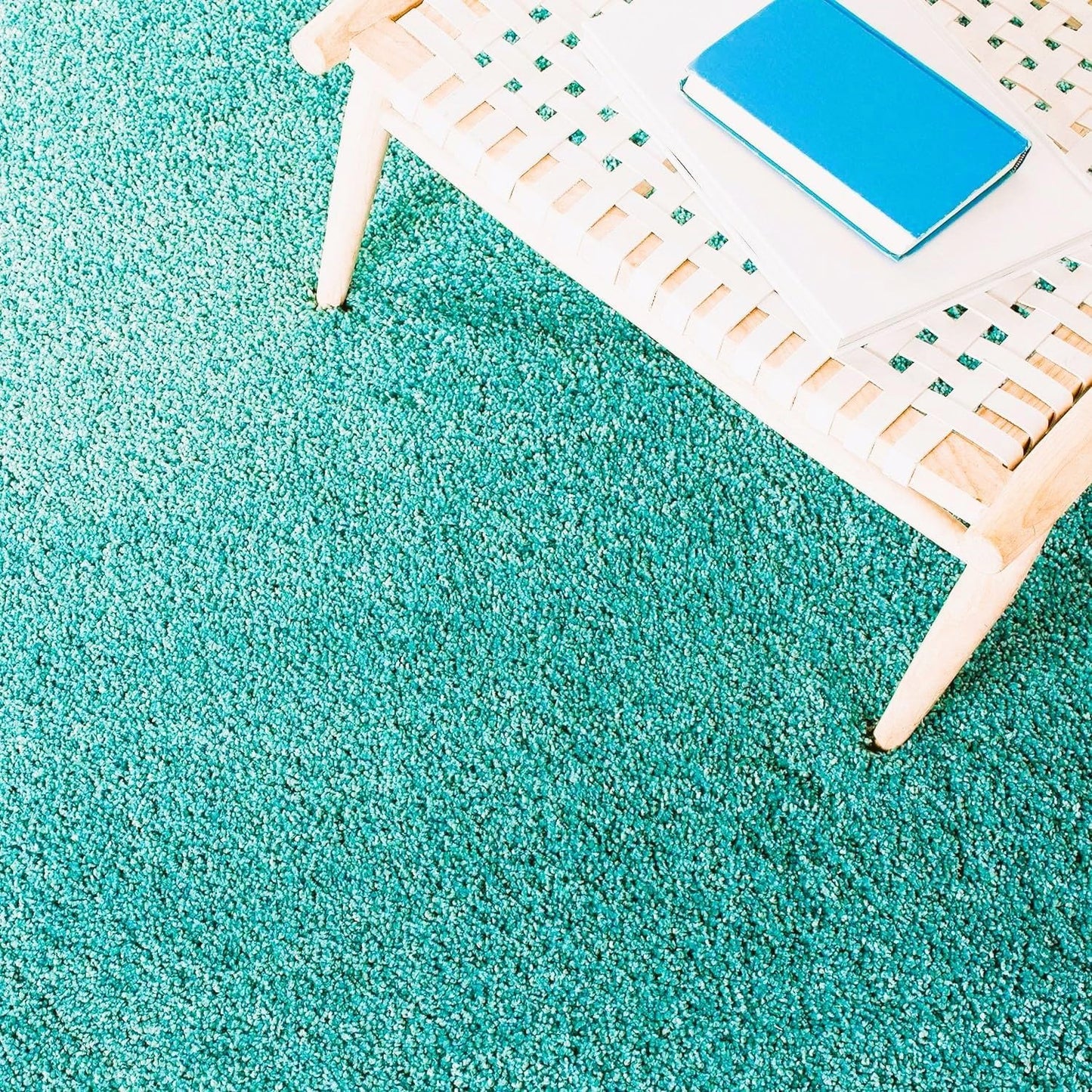 Ice Blue 2 Inch long Pile Premium Micro Runner - Extra Soft Feel, Anti-Skid Rubber Backing