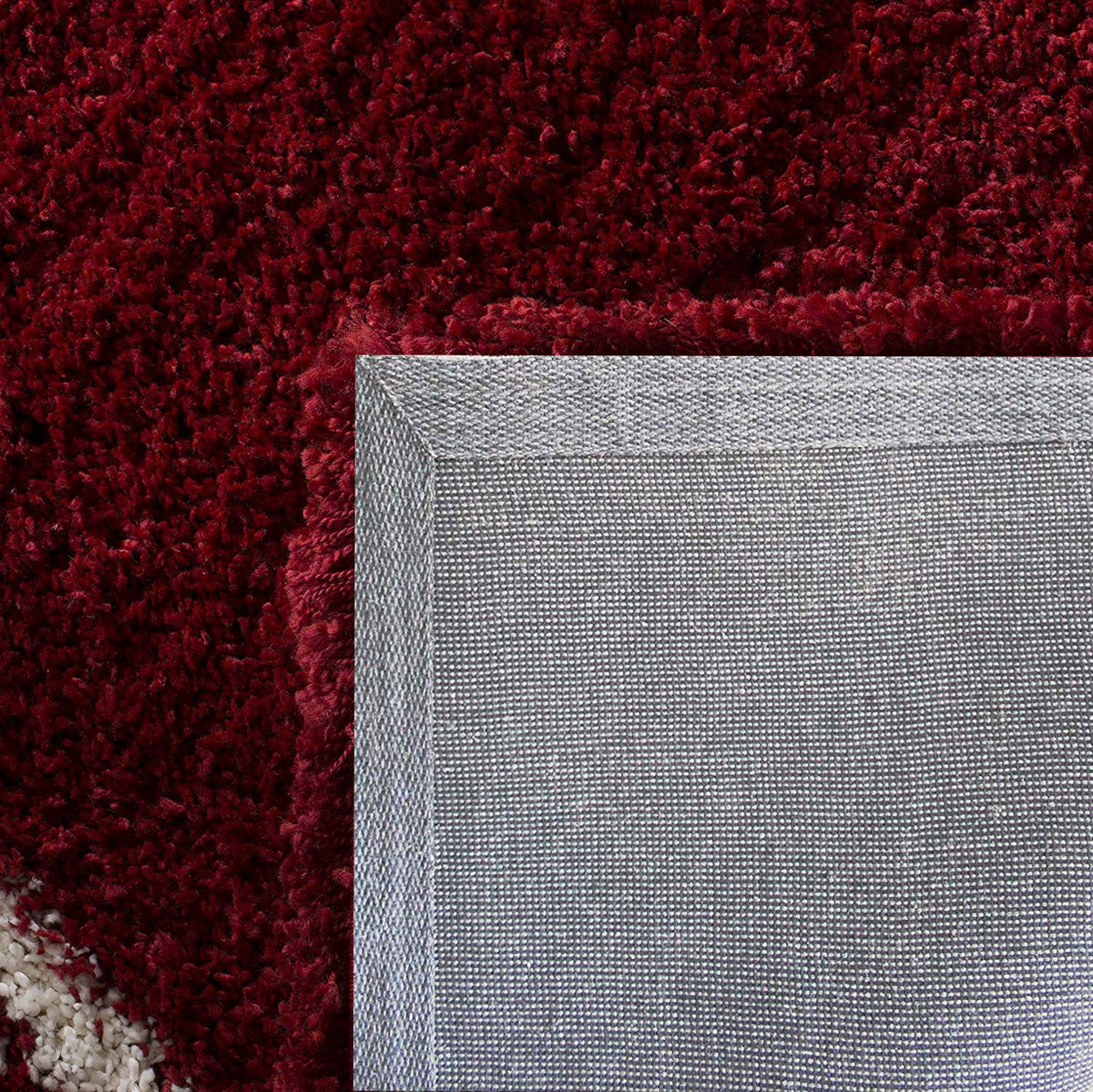 Luxury Red Plain Micro Fluffy Living Room Carpet – Extra Soft with Anti-Skid Backing