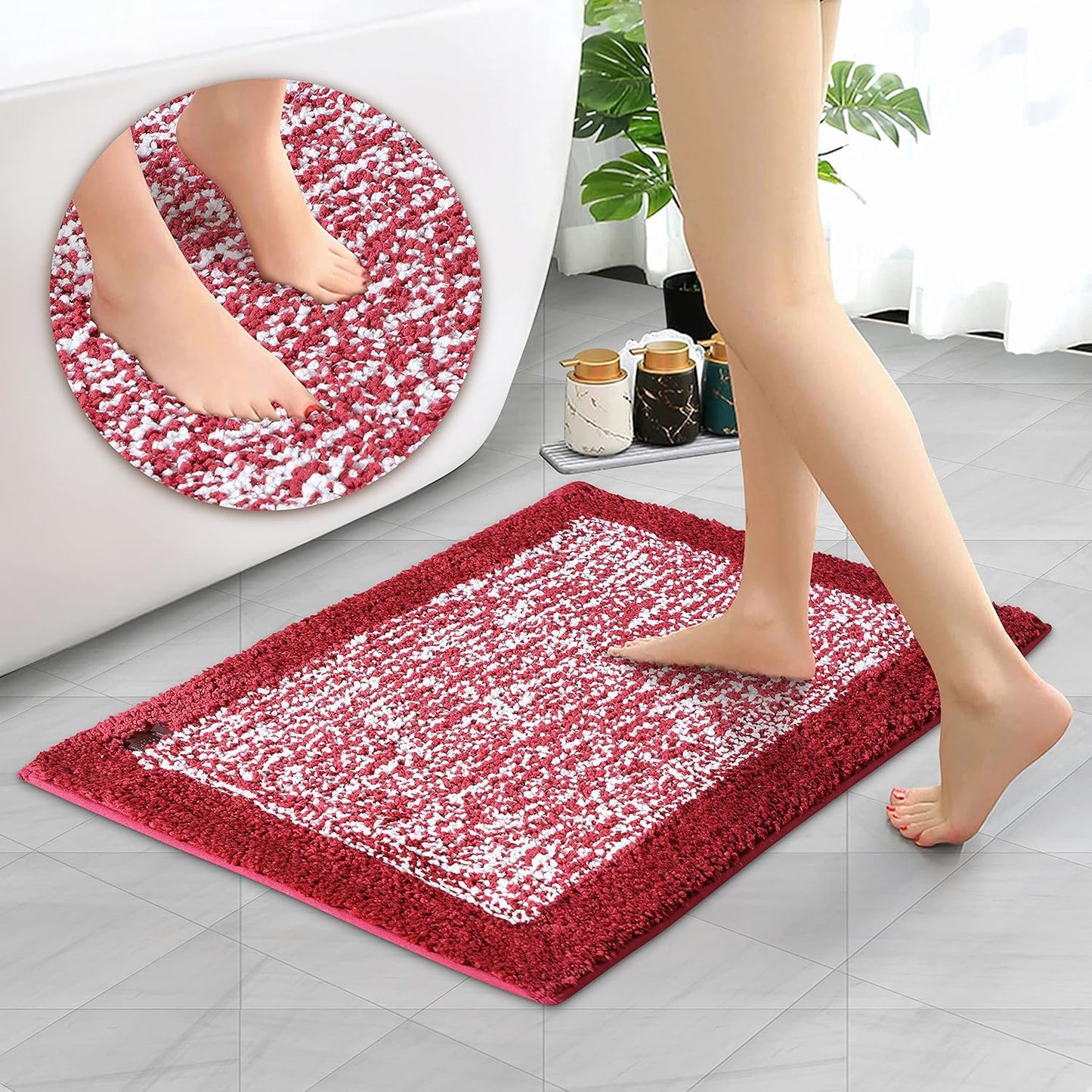 KashyapaRugs Premium Red Multi Colour Doormat