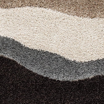 Shaggy Multicolor Microfiber Extra Soft Round Carpet